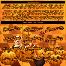 Load image into Gallery viewer, Custom Bay Orange Black 3D Halloween Performance T-Shirt