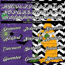 Load image into Gallery viewer, Custom Purple White-Black 3D Halloween Performance T-Shirt