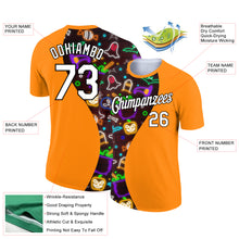 Load image into Gallery viewer, Custom Orange Brown-Black 3D Halloween Performance T-Shirt