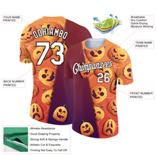 Load image into Gallery viewer, Custom Bay Orange Crimson-Black 3D Halloween Performance T-Shirt