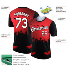 Load image into Gallery viewer, Custom Red White-Black 3D Halloween Performance T-Shirt