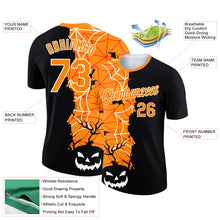 Load image into Gallery viewer, Custom Black Bay Orange-White 3D Halloween Performance T-Shirt