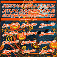 Load image into Gallery viewer, Custom Teal Orange-White 3D Halloween Performance T-Shirt