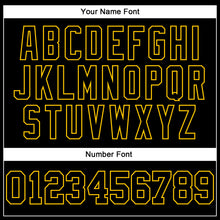 Load image into Gallery viewer, Custom Stitched Black Yellow 3D Pattern Design Gradient Square Shape Sports Pullover Sweatshirt Hoodie