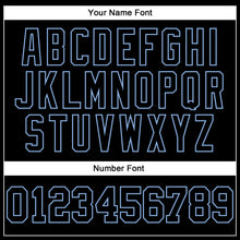 Load image into Gallery viewer, Custom Stitched Black Light Blue 3D Pattern Design Gradient Square Shape Sports Pullover Sweatshirt Hoodie