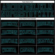 Load image into Gallery viewer, Custom Stitched Black Teal 3D Pattern Design Gradient Square Shape Sports Pullover Sweatshirt Hoodie