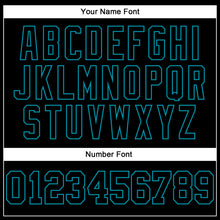 Load image into Gallery viewer, Custom Stitched Black Teal 3D Pattern Design Gradient Square Shape Sports Pullover Sweatshirt Hoodie