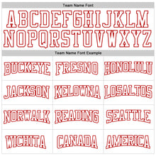 Load image into Gallery viewer, Custom Stitched White Red 3D Pattern Design Gradient Square Shape Sports Pullover Sweatshirt Hoodie