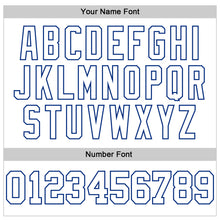 Load image into Gallery viewer, Custom Stitched White Royal 3D Pattern Design Gradient Square Shape Sports Pullover Sweatshirt Hoodie