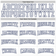 Load image into Gallery viewer, Custom Stitched White Navy 3D Pattern Design Gradient Square Shape Sports Pullover Sweatshirt Hoodie