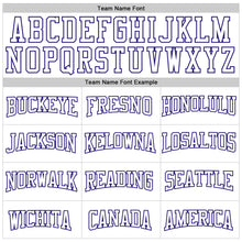 Load image into Gallery viewer, Custom Stitched White Dark Purple 3D Pattern Design Gradient Square Shape Sports Pullover Sweatshirt Hoodie