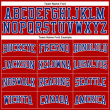 Load image into Gallery viewer, Custom Stitched Red Royal-White 3D Pattern Design Gradient Square Shape Sports Pullover Sweatshirt Hoodie