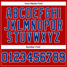 Load image into Gallery viewer, Custom Stitched Red Royal-White 3D Pattern Design Gradient Square Shape Sports Pullover Sweatshirt Hoodie