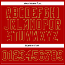 Load image into Gallery viewer, Custom Stitched Red Gray-Old Gold 3D Pattern Design Gradient Square Shape Sports Pullover Sweatshirt Hoodie