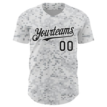 Load image into Gallery viewer, Custom Camo Black-White 3D Arctic Camouflage Authentic Baseball Jersey