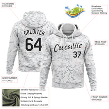 Load image into Gallery viewer, Custom Stitched Camo Black-White 3D Arctic Camouflage Sports Pullover Sweatshirt Salute To Service Hoodie
