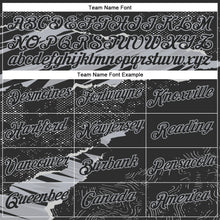 Load image into Gallery viewer, Custom Stitched Black Gray 3D Pattern Design Torn Paper Style Sports Pullover Sweatshirt Hoodie