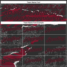 Load image into Gallery viewer, Custom Stitched Black Crimson 3D Pattern Design Torn Paper Style Sports Pullover Sweatshirt Hoodie