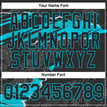 Load image into Gallery viewer, Custom Stitched Black Lakes Blue 3D Pattern Design Torn Paper Style Sports Pullover Sweatshirt Hoodie