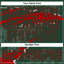 Load image into Gallery viewer, Custom Stitched Green Red 3D Pattern Design Torn Paper Style Sports Pullover Sweatshirt Hoodie