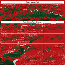 Load image into Gallery viewer, Custom Stitched Red Green 3D Pattern Design Torn Paper Style Sports Pullover Sweatshirt Hoodie