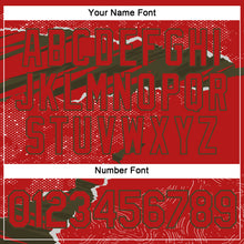 Load image into Gallery viewer, Custom Stitched Red Olive 3D Pattern Design Torn Paper Style Sports Pullover Sweatshirt Hoodie