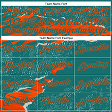 Load image into Gallery viewer, Custom Stitched Teal Orange 3D Pattern Design Torn Paper Style Sports Pullover Sweatshirt Hoodie
