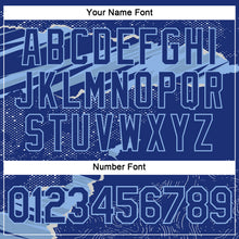 Load image into Gallery viewer, Custom Stitched Royal Light Blue 3D Pattern Design Torn Paper Style Sports Pullover Sweatshirt Hoodie