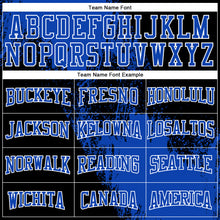 Load image into Gallery viewer, Custom Stitched Black Thunder Blue-White 3D Pattern Design Abstract Brush Stroke Sports Pullover Sweatshirt Hoodie