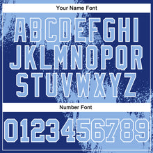 Load image into Gallery viewer, Custom Stitched Royal Light Blue-White 3D Pattern Design Abstract Brush Stroke Sports Pullover Sweatshirt Hoodie