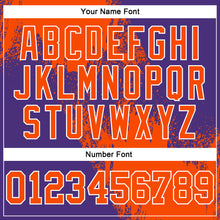 Load image into Gallery viewer, Custom Stitched Purple Orange-White 3D Pattern Design Abstract Brush Stroke Sports Pullover Sweatshirt Hoodie