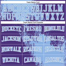 Load image into Gallery viewer, Custom Stitched Purple Light Blue-White 3D Pattern Design Abstract Brush Stroke Sports Pullover Sweatshirt Hoodie