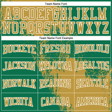 Load image into Gallery viewer, Custom Stitched Kelly Green Old Gold-White 3D Pattern Design Abstract Brush Stroke Sports Pullover Sweatshirt Hoodie