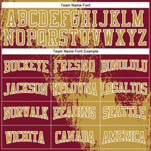 Load image into Gallery viewer, Custom Stitched Crimson Old Gold-White 3D Pattern Design Abstract Brush Stroke Sports Pullover Sweatshirt Hoodie