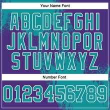 Load image into Gallery viewer, Custom Stitched Purple Teal-White 3D Pattern Design Abstract Brush Stroke Sports Pullover Sweatshirt Hoodie