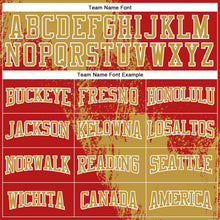 Load image into Gallery viewer, Custom Stitched Red Old Gold-White 3D Pattern Design Abstract Brush Stroke Sports Pullover Sweatshirt Hoodie