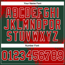 Load image into Gallery viewer, Custom Stitched Green Red-White 3D Pattern Design Abstract Brush Stroke Sports Pullover Sweatshirt Hoodie