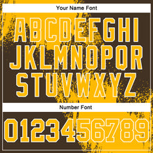 Load image into Gallery viewer, Custom Stitched Brown Gold-White 3D Pattern Design Abstract Brush Stroke Sports Pullover Sweatshirt Hoodie