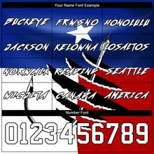 Load image into Gallery viewer, Custom Royal Black-Red 3D Texas Flag And Fish Hook Fishing Sports Pullover Sweatshirt Hoodie