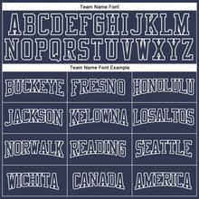 Load image into Gallery viewer, Custom Stitched Navy White 3D Pattern Design Color Blocking Stripe Sports Pullover Sweatshirt Hoodie