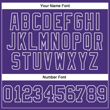 Load image into Gallery viewer, Custom Stitched Purple White 3D Pattern Design Color Blocking Stripe Sports Pullover Sweatshirt Hoodie