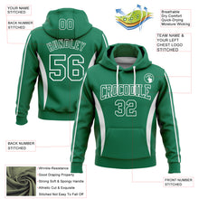 Load image into Gallery viewer, Custom Stitched Kelly Green White 3D Pattern Design Color Blocking Stripe Sports Pullover Sweatshirt Hoodie