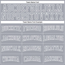 Load image into Gallery viewer, Custom Stitched Gray White 3D Pattern Design Contrast Color Stripe Sports Pullover Sweatshirt Hoodie