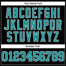 Load image into Gallery viewer, Custom Stitched Black Teal-White 3D Pattern Design Segmentation Patchwork Stripe Sports Pullover Sweatshirt Hoodie