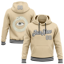 Load image into Gallery viewer, Custom Stitched City Cream White-Black 3D Pattern Design Evil Eyes Sports Pullover Sweatshirt Hoodie