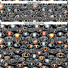 Load image into Gallery viewer, Custom Stitched Black White 3D Pattern Design Evil Eyes Sports Pullover Sweatshirt Hoodie