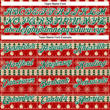 Load image into Gallery viewer, Custom Stitched Red Kelly Green-White 3D Christmas Sports Pullover Sweatshirt Hoodie