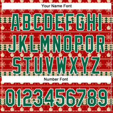 Load image into Gallery viewer, Custom Stitched Red Kelly Green-White 3D Christmas Sports Pullover Sweatshirt Hoodie