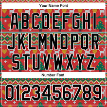 Load image into Gallery viewer, Custom Stitched Red Black-White 3D Christmas Sports Pullover Sweatshirt Hoodie