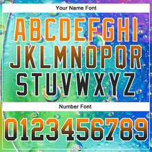 Load image into Gallery viewer, Custom Stitched Thunder Blue Bay Orange Black-Neon Green Fade 3D Pattern Design Colorful Bubbles Sports Pullover Sweatshirt Hoodie